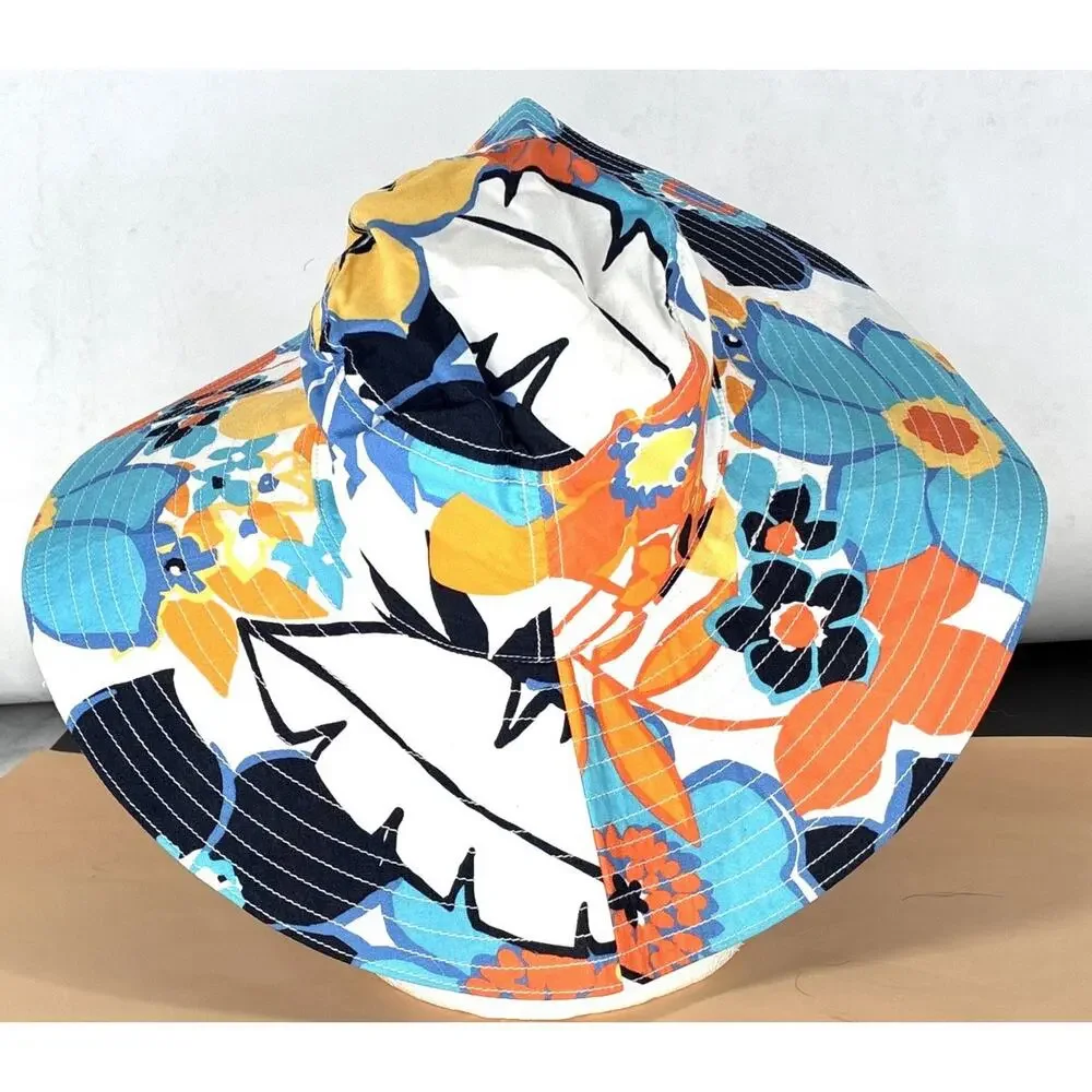 Bundle 2 NWT Gymboree Sun Hat Girls Kids Sz 5-7 Tropical Flowers & Animal Print